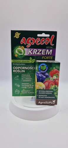 Krzem Forte Przód (20260121_113912.jpg): Biostymulator odporności roślin Agrecol Krzem Forte 50 ml w kartoniku.