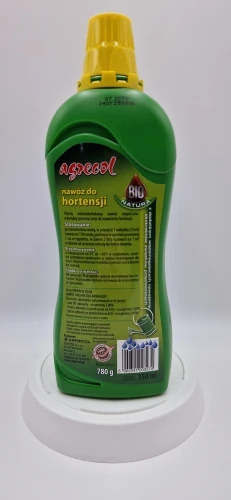 Tył – Hortensja Tylna etykieta nawozu organiczno-mineralnego Agrecol do hortensji ze sposobem użycia.