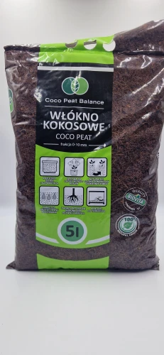 Włókno Kokosowe Przód (20260121_114203.jpg): Włókno kokosowe Biovita 5L naturalne podłoże do roślin i terrariów.