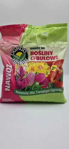 Przód (20260121_120344.jpg): Nawóz do roślin cebulowych Ogród Start 2 kg idealny dla tulipanów, narcyzów i lilii.