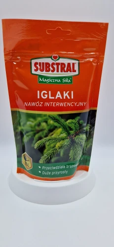 Nawóz interwencyjny do iglaków Substral Magiczna Siła przeciwdziałający brązowieniu igieł.