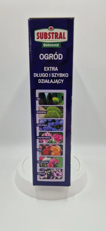 Boki: Lista roślin (bukszpan, róża, pelargonia) oraz informacja o wydajności do 41 m2