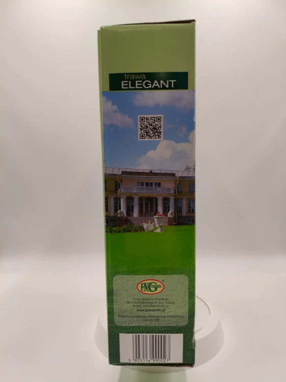 Kod QR na boku pudełka pozwala sprawdzić szczegóły mieszanki Elegant.
