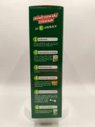 Etykieta boczna potwierdza wagę 900g i skład oparty w 100% na kostrzewach.