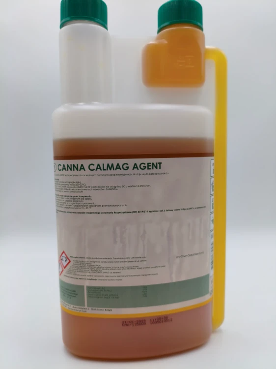 Tył opakowania CANNA CALMAG AGENT prezentuje szczegółową etykietę w języku polskim.