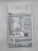 Odwrót opakowania 5 kg YaraMila COMPLEX z ostrzeżeniami BHP i dawkami dla warzyw i trawników.
