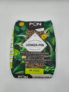 Front worka 3L mineralnego podłoża LECHUZA-PON z wyraźną informacją o nawożeniu do 6 miesięcy i formule bez torfu.