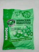 Tylna strona opakowania nawozu Siarczan Magnezu Ogród Start 2kg zawierająca instrukcję stosowania, dawkowanie i skład produktu