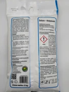 Tylna strona opakowania nawozu Żelazo Antymech 5kg Ogród Start z instrukcją stosowania, składem i dawkowaniem