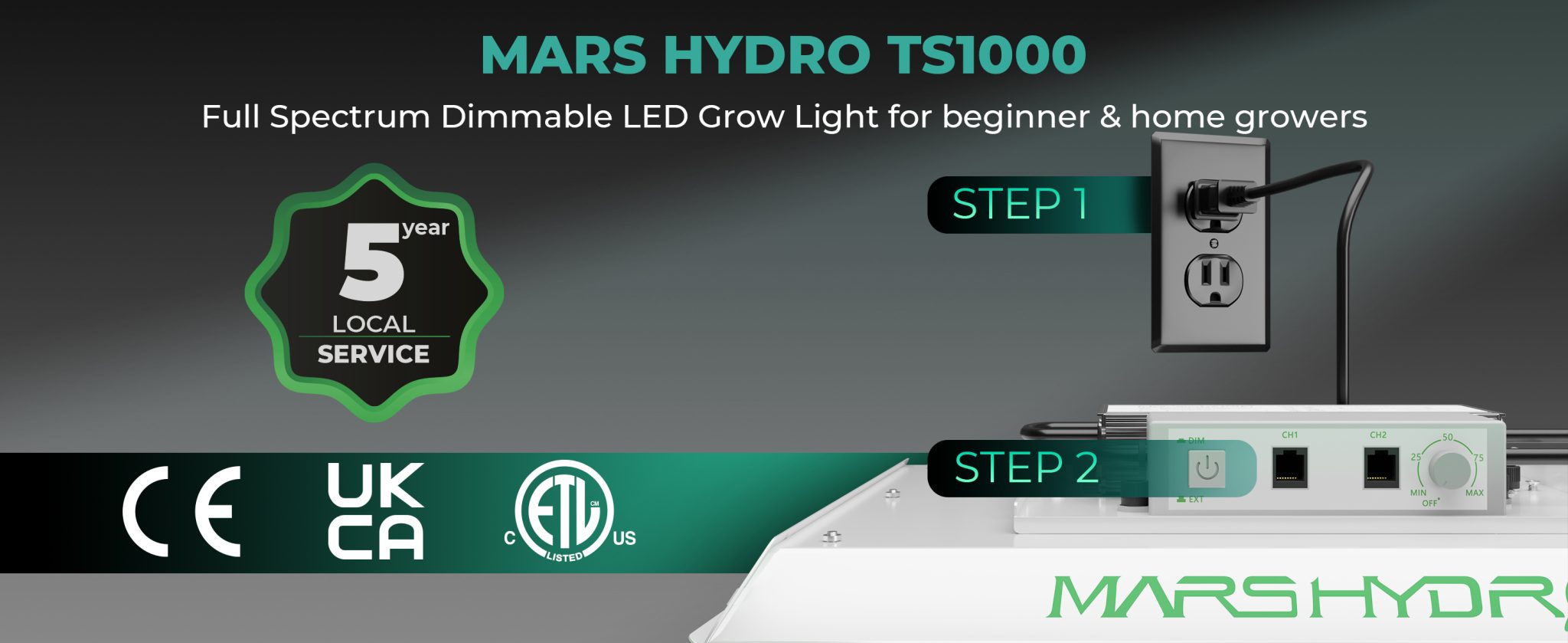 Mars Hydro TS 1000 150W Lampa Led Grow ts1000 Dimmable 2.3umol/J