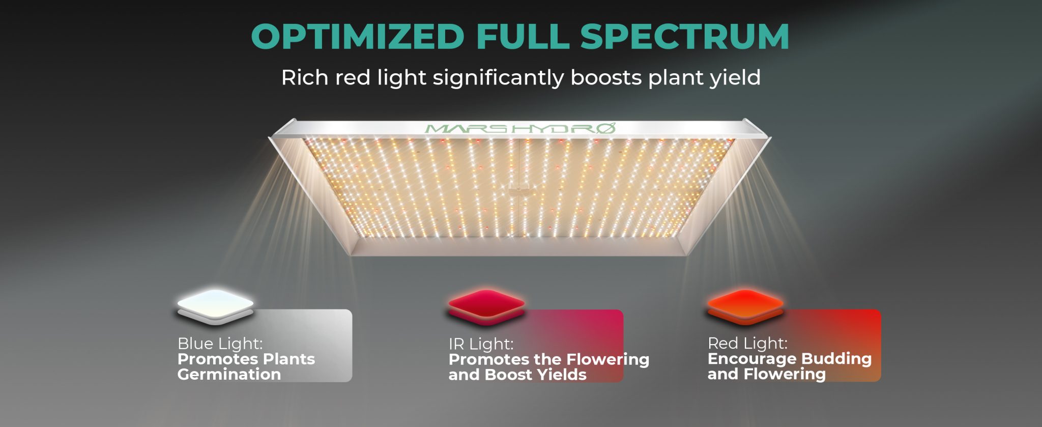 Mars Hydro TS 3000 450W 2.7 umol/j - Lampa Led Grow do uprawy roślin ts3000